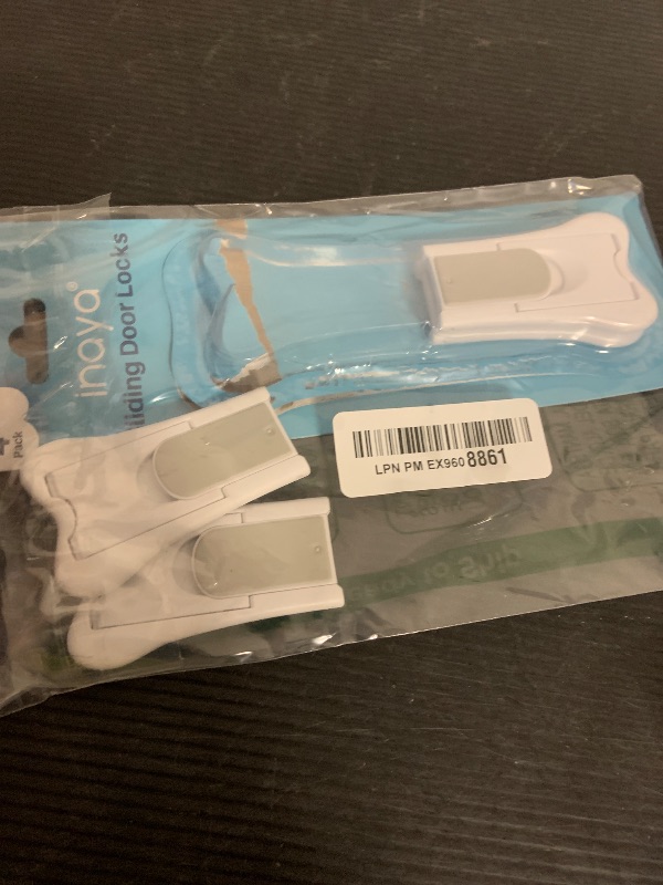 Photo 1 of Inaya Sliding Door Lock for Child Safety (4-Pack) - Child Proof Locks for Sliding Glass Doors, Windows, Closets & Cabinets. Safety Locks for All Your Home Openings