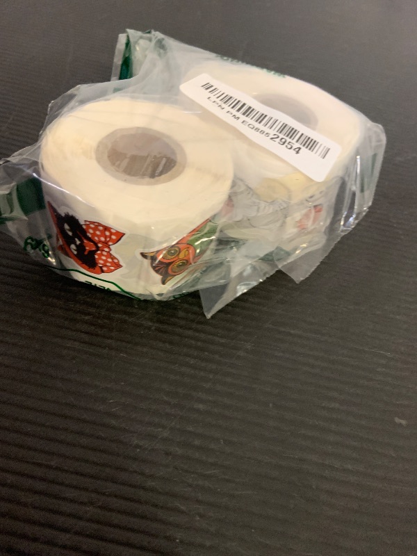 Photo 1 of L1rabe Halloween Vintage Sticker Rolls - 1000 Piece Halloween Retro Self-Adhesive Stickers with 16 Designs, Including Pumpkins Black Cats Ghost Witches Decals for Notebooks Scrapbooking Laptop Cup