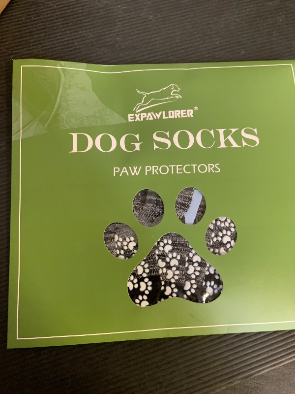 Photo 1 of EXPAWLORER 6Pcs Anti-Slip Dog Socks to Prevent Licking Paws,Dog Shoes for Hot/Cold Pavement,Best Paw Protector Traction Control on Hardwood Floor,Dog Booties for Puppy Small Medium Large Senior Dogs