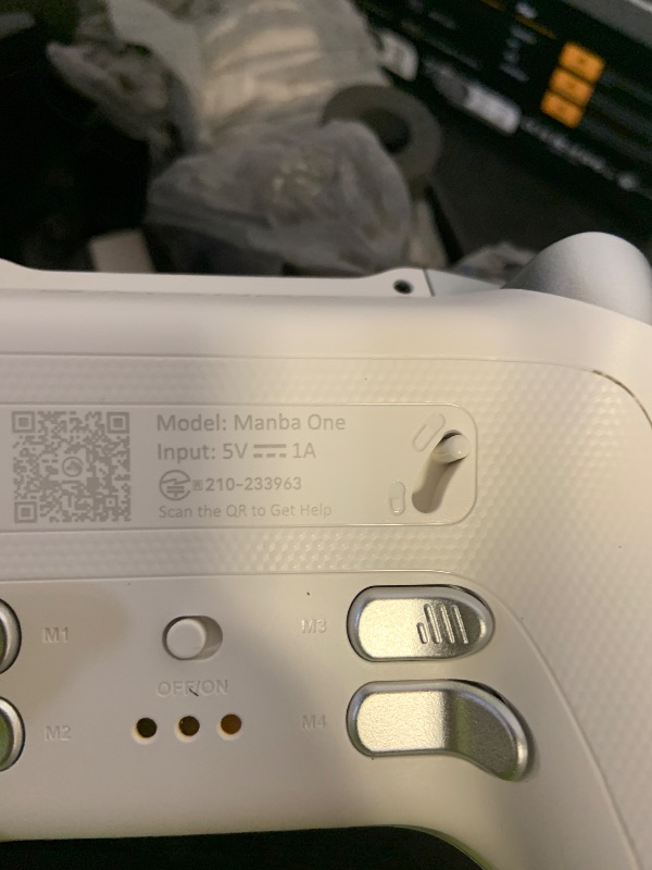 Photo 1 of ManbaOne Interactive Screen Wireless Gaming Controller for PC/Switch/Switch 2/iOS/Android,Hall Effect Stick & Trigger,RGB Lighting,Remappable Buttons,1800mAh with Charging Dock (White)
