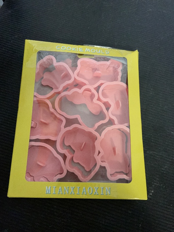 Photo 1 of 8pc 3D Cute Cat Cookie Stamps, Cupcake Pancake Apple Pie Pastry Biscuit Molds, Fruit & Sandwich Cutter Set for Cat Party Decorations