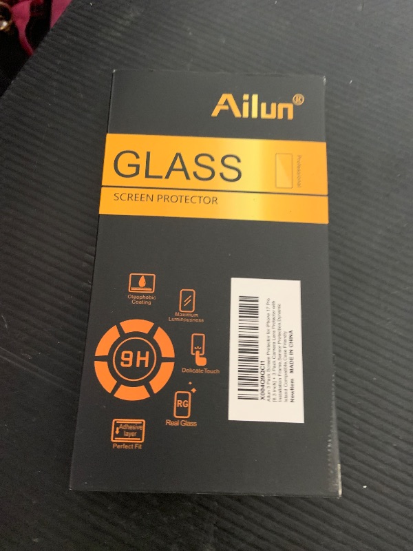 Photo 1 of Ailun 3 Pack Screen Protector for iPhone 17 Pro [6.3 inch] + 3 Pack Camera Lens Protector with Installation Frame,Sensor Protection,Dynamic Island Compatible,Case Friendly Tempered Glass Film