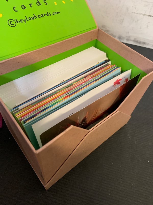 Photo 1 of Recycled Paper Greetings Funny All Occasion Card Assortment with Envelopes, Seals, and Storage Box by Hey Look!