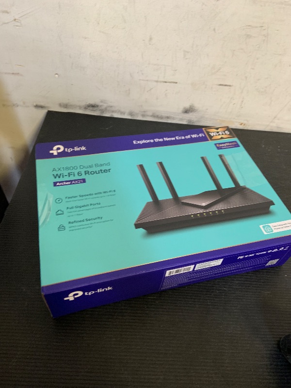 Photo 1 of TP-Link AX1800 WiFi 6 Router V4 (Archer AX21) – Dual Band Wireless Internet, Gigabit, Easy Mesh, Works with Alexa - A Certified for Humans Device, Free Expert Support