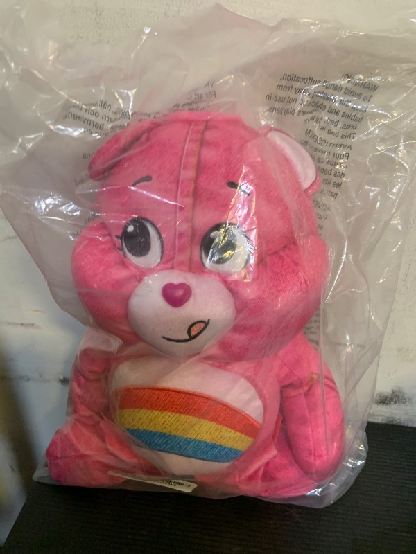 Photo 1 of Care Bears 14" Medium Plush - Cheer Bear - New Denim Design - Soft Huggable Eco-Friendly Material!