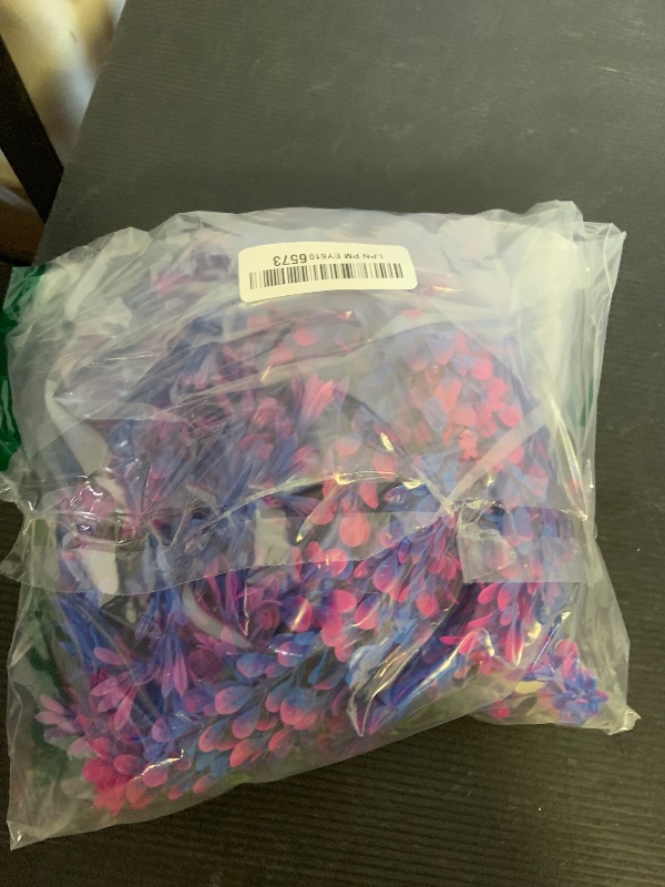 Photo 1 of Hamiledyi Aquarium Plastic Plants Aquarium Decor Artificial Fish Tank Plants,Tall Fish Tank Decorations, Extra Large Aquarium Plant 23.6-inch Tall,2PCS?Purple Style B?
