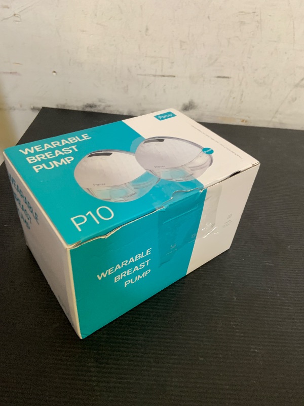 Photo 1 of Paruu P10 Hands Free Breast Pump Wearable, 338mmHg Strong Suction, Low Noise, 4 Modes & 9 Levels, Electric Breast Pump Portable, Smart Display, 19/21/24/28mm Insert/Flange, 2 Pack (White)