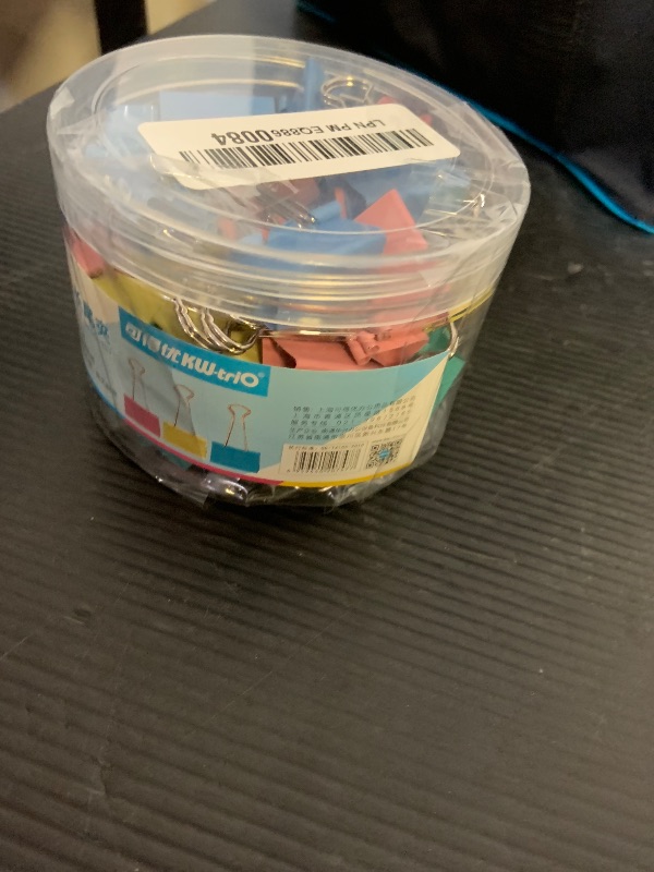 Photo 1 of ZZTX Binder Clips Small Size Paper Clamps Clips Assorted Color, 1.0 Inches, 48 Pieces
