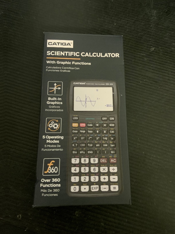 Photo 1 of CATIGA Scientific Calculator with Graphic Functions, Multiple Modes with Intuitive User Interface for Beginners and Advanced Courses, High School or College, CS-229