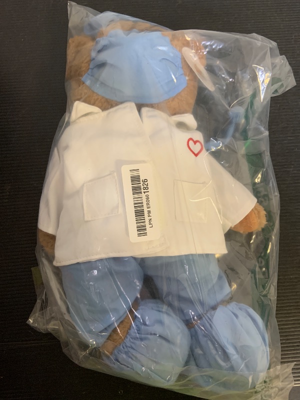 Photo 1 of HollyHOME Doctor Bear Stuffed Animal Teddy Bear in Doctor Uniform Medical Gifts for Doctors Med School Students and Kids 16 inches