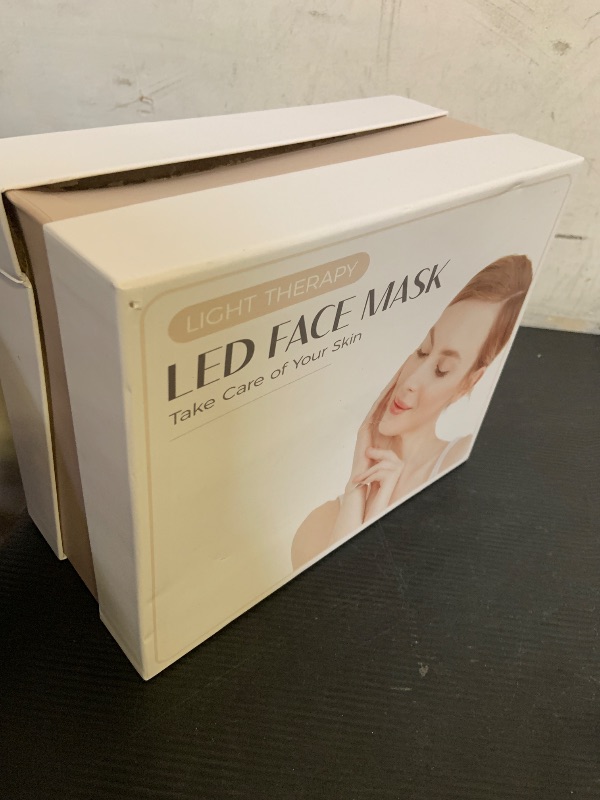 Photo 1 of Red Light Therapy for Face, Led Face Mask Light Therapy, 7-1 Colors LED Facial Skin Care Mask, White