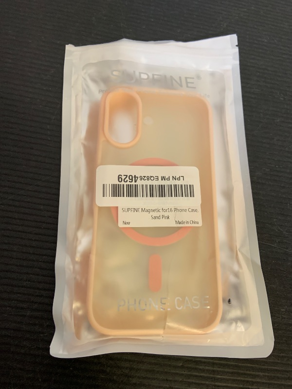 Photo 1 of SUPFINE Magnetic for iPhone 16 Case (Compatible with MagSafe) (10 FT Military Grade Drop Protection) Slim Translucent Matte Shockproof with Anti-Fingerprint Phone Case,Sand Pink