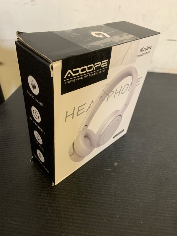 Photo 1 of ADOOPE Wireless Headphones | 94dB Volume Limited Hearing Protection | Built-in Mic | Bluetooth 5.3 | Foldable & Durable Headset for School, Travel | Ideal Back to School Gift for Kids(White)