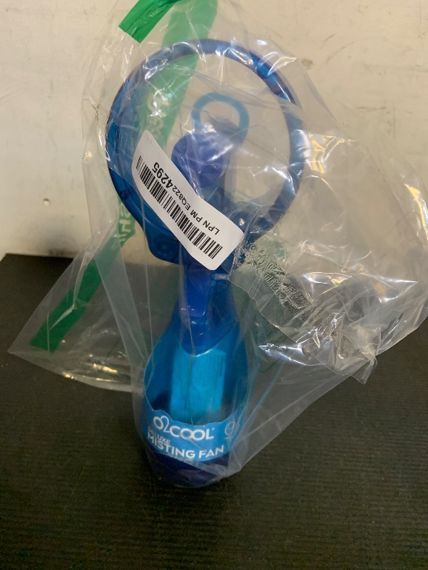 Photo 1 of O2COOL Deluxe Handheld Battery Powered Water Misting Fan (Dark Blue)