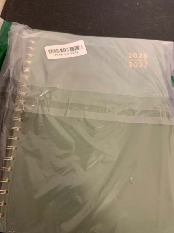 Photo 1 of RETTACY 2026-2027 Monthly Planner, Jan 2026 - Dec 2027, Large Size (8.5" x 11"), 2026-2027 Calendar, 24-Month Tabs, Flexible Plastic Cover, Spiral-bound, 100 GSM Thick Paper (Light Green)