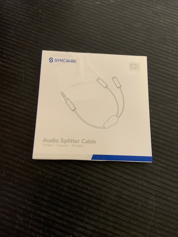 Photo 1 of Syncwire Headphone Splitter, Nylon-Braided Extension Cable Audio Stereo Y Splitter (Hi-Fi Sound), 3.5mm Male To 2 Ports 3.5mm Female Headset Splitter for Phone, PS4, Switch, Tablets & More