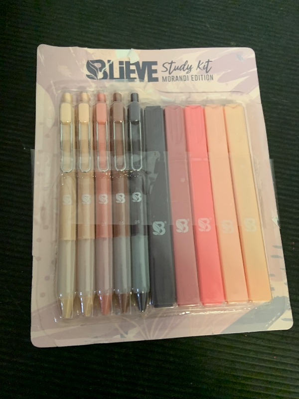 Photo 1 of BLIEVE Aesthetic Highlighters and Gel Pens And Soft Tip, No Bleed Dry Fast Easy to Hold, for Bible Journaling Planner Notes School Office Supplies (Morandi)