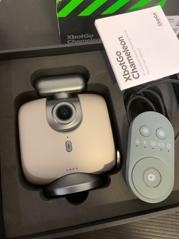 Photo 1 of XbotGo Chameleon AI Auto Sports Action Camera - 4K 60FPS Soccer Camera and Basketball Tracking Camera for Team Sports, Live Streaming, No Subscription, Works with iOS & Android (Pearl Grey)