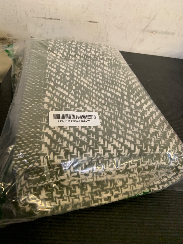Photo 1 of LEEVAN Washable Runner Rug 2'x5', Green Hallway Runner Rug, Hand-Woven Reversible Entryway Rug, Cotton Modern Bedroom Rug, Farmhouse Bathroom Rug, Soft Laundry Room Rug, Long Carpet Sink Foyer