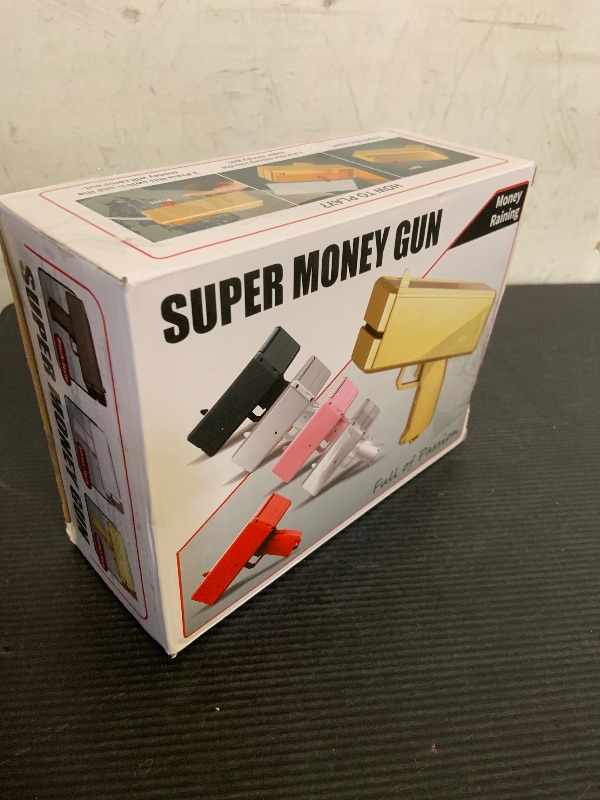 Photo 1 of Alagoo Super Money Guns Paper Playing Spary Money Gun Make it Rain Toy Gun, Handheld Cash Gun Fake Bill Dispenser Money Shooter Toy(Metallic Gold)