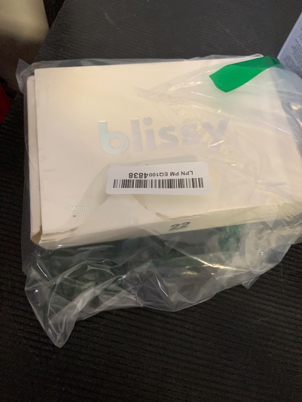 Photo 1 of Blissy Silk Pillowcase - 100% Pure Mulberry Silk - 22 Momme 6A High-Grade Fibers - Silk Pillow Cover for Hair & Skin - Regular, Queen & King (Blissy White, Queen)