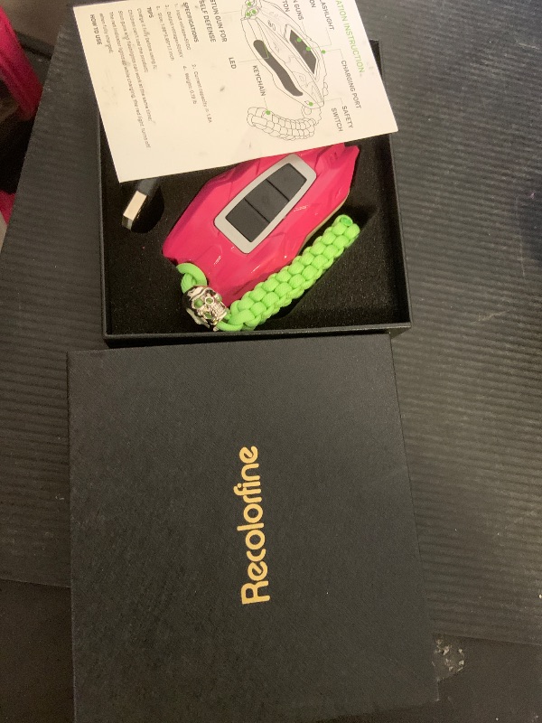Photo 1 of RECOLORFINE Mini Stun Gun with LED Flashlight (Pink)