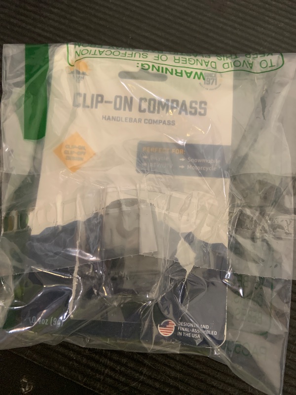 Photo 1 of Sun Company Clip-On Compass for Bikes | Handlebar Compass for Bicycle, Motorcycle, ATV, or Snowmobile