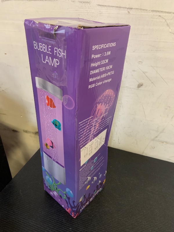 Photo 1 of SHTALHST Bubble Fish Lamp, Sensory Bubble Tube Lamp, Artificial Fish Tank with Moving Fish, to Light Up Your Life Like a Lamp, Fish Tank Light and Aquarium Lamp, Excellent Gift for Kids & Adults