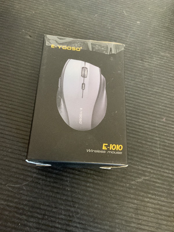 Photo 1 of E-YOOSO Wireless Mouse for Laptop, Portable Optical Computer Mouse, 6 Buttons, Cordless 2.4GHz with USB Receiver, 5-Level 4800 DPI, 18 Months Battery Life, for PC, Chromebook, Windows, Mac(Black)