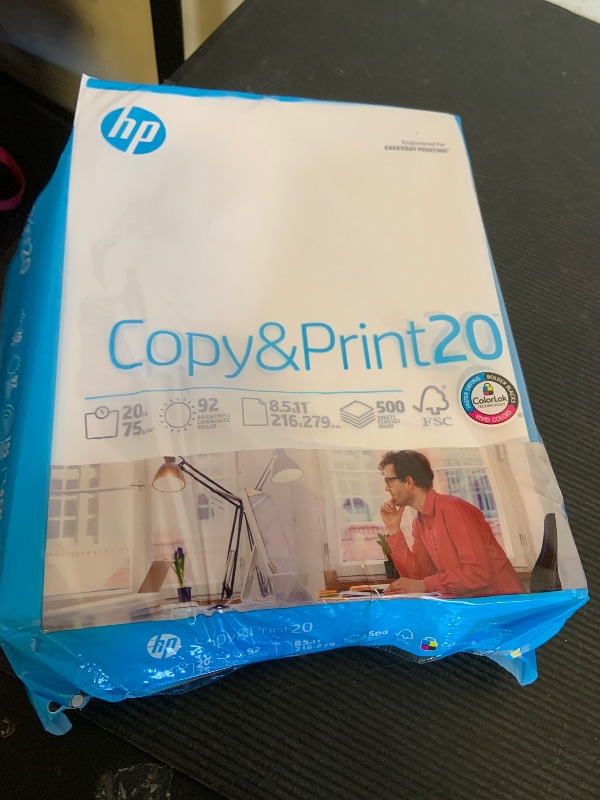 Photo 1 of HP Printer Paper | 8.5 x 11 Paper | Copy &Print 20 lb | 1 Ream Case - 500 Sheets| 92 Bright | Made in USA - FSC Certified | 200060