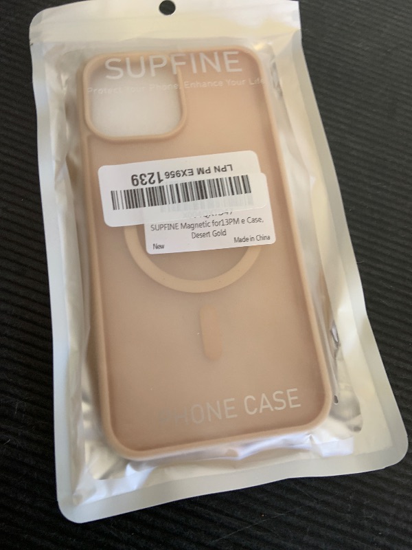 Photo 1 of SUPFINE Magnetic for iPhone 13 Pro Max Case(Compatible with MagSafe)(Military Grade Drop Protection) Slim Translucent Matte Shockproof with Anti-Fingerprint Phone Case,Desert Gold