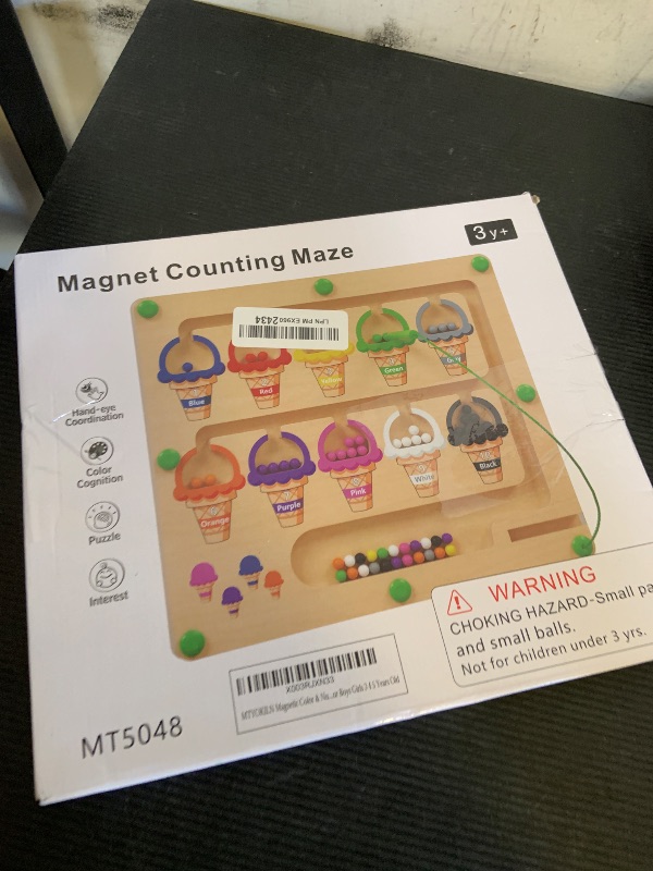 Photo 1 of MTYOKILN Magnetic Color & Number Maze - Montessori Wooden Color Matching Learning Counting Puzzle Board - Toddler Fine Motor Skills Toys for Boys Girls 3 4 5 Years Old