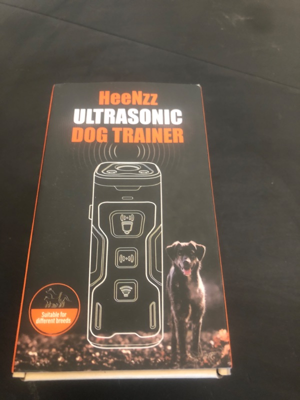 Photo 1 of Dog Bark Deterrent Devices for Own or Neighbor's Dog Ultrasonic Dog Training Device Safe & Effective Portable Anti Barking Device for Dogs Indoor Outdoor Use Orange