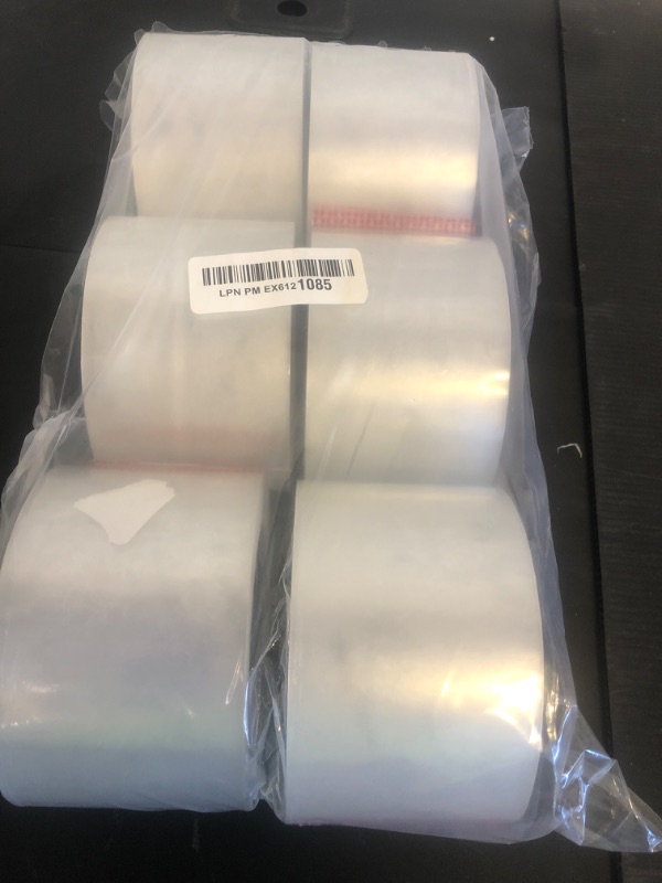Photo 1 of Packstrong Industrial Grade Clear Packing Tape 6 Rolls - 110 Yards per Roll - 3" Wide x 2.0 mil Thick, Acrylic Adhesive Heavy Duty Tape for Box Office Moving Packaging Shipping