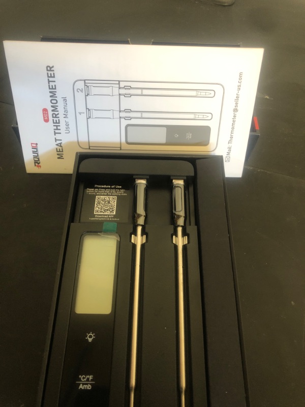 Photo 1 of Smart Wireless Meat Thermometer with Dual Probes - Advanced Bluetooth Cooking Thermometer for Perfect Grilling, Smoking, Oven Roasting & Air Frying, Long Range Monitoring & Smart Alerts