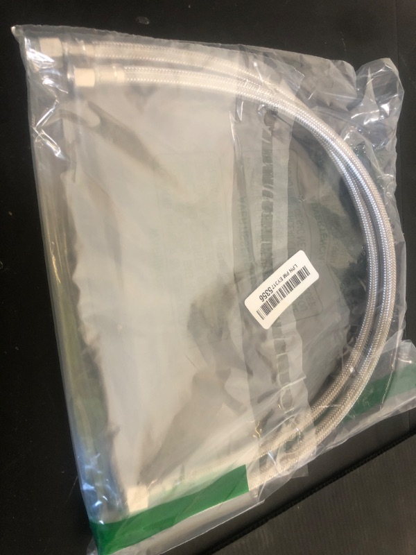 Photo 1 of Midanya Faucet Supply Lines,24" Stainless Steel Braided Water Supply Line, 1/2" FIP x 3/8" COMP Faucet Hose, Faucet Hose Connector x 2 Pcs (1 Pair)