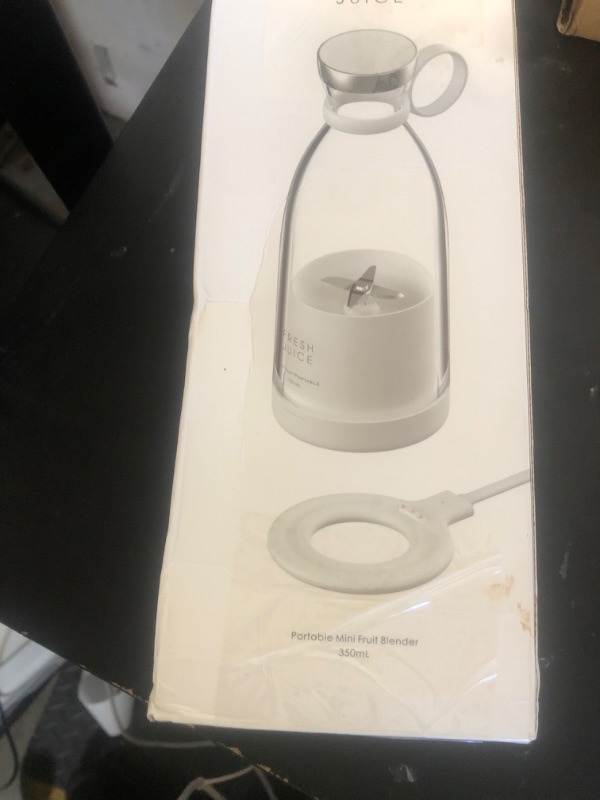 Photo 1 of Portable Personal Mini Blender for Women: 11.8 fl oz Small Smoothie Juicer Cup for Shakes and Baby Food with Wireless Charging - Ideal for Moms & Commuters