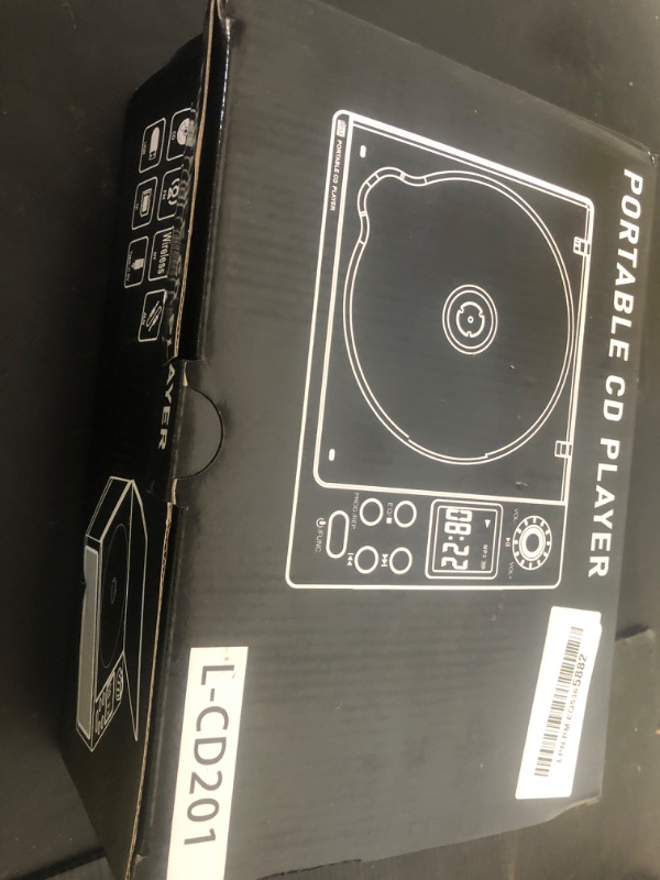 Photo 1 of M-Amazup CD Player Portable, Desktop CD Players for Home with Cable and Adapter, Dual Speakers, Support Opt/USB/TF Card/AUX/FM with Remote Control, LCD Display, 3.5mm Headphone Jack, Black