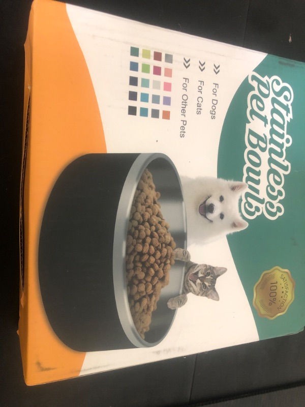 Photo 1 of LIHOOOOM Stainless Steel Dog Bowl - Metal Water and Food Dish for Large Dogs, Insulated, Non-Slip, Easy Clean, 40oz, MintGreen