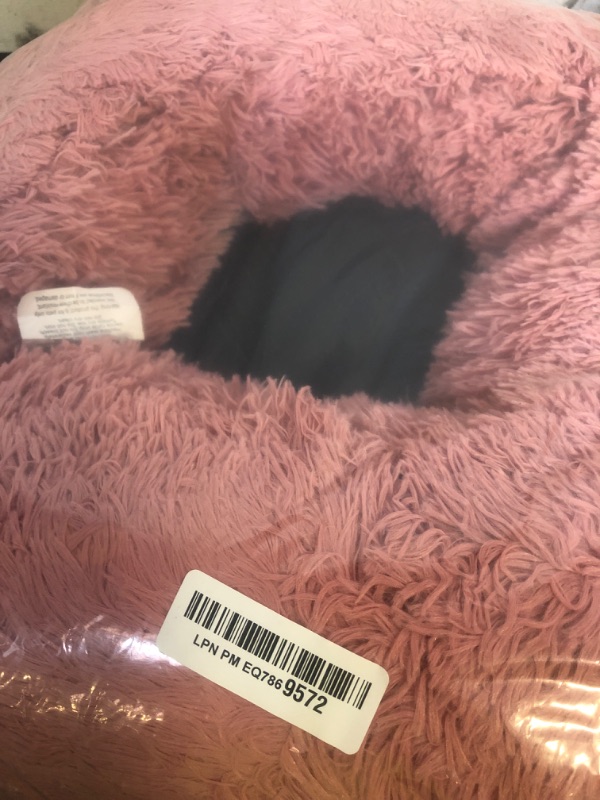 Photo 1 of Bedsure Calming Cat Beds for Indoor Cats - Small Cat Bed Washable 20 inches, Anti-Slip Round Fluffy Plush Faux Fur Pet Bed, Fits up to 15 lbs Pets, Mauve Blush