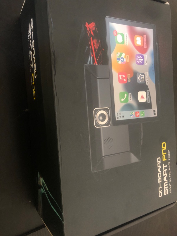 Photo 1 of Wireless CarPlay Screen - 9'' Portable Car Stereo with 4K Dash Cam, 1080P Backup Camera, Satellite Radio, Apple CarPlay & Android Auto, GPS Navigation/AirPlay/Voice Control