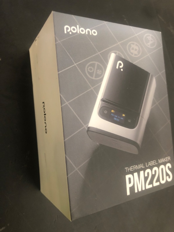 Photo 1 of POLONO PM220S Label Maker Machine with Tape, 2 Inch Bluetooth Thermal Label Printer, Portable Sticker Printer for School, Office, Home, Business, Label Maker with 2'' x1.18'' Labels, White