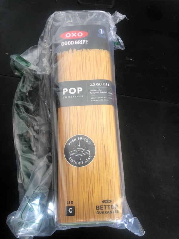 Photo 1 of OXO Good Grips POP Container - Airtight Food Storage - Small Square Tall 2.3 Qt Ideal for spaghetti, linguini and lasagna