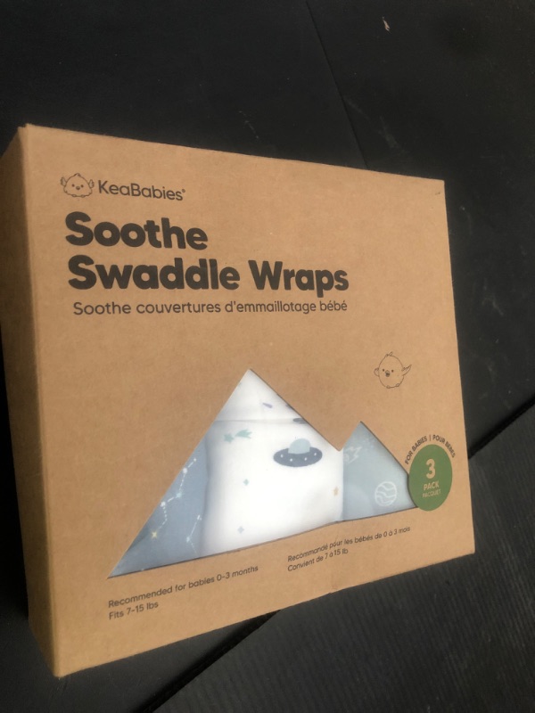 Photo 1 of 3-Pack Organic Baby Swaddle Sleep Sacks - Swaddles for Newborns, Infant 0-3 Months, Baby Girls, Boys, Soft & Snug Newborn Sleep Sack, Nursery Swaddling Blankets (Galaxy)