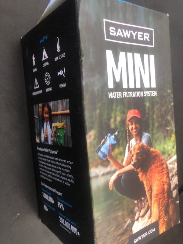 Photo 1 of Sawyer Products SP128 Mini Water Filtration System, Single, Blue