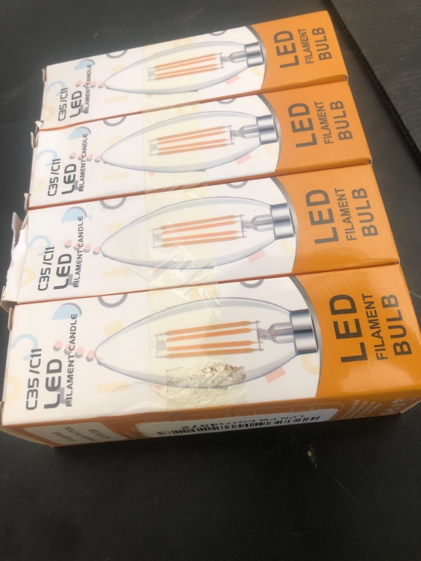 Photo 1 of Beonllay E14 LED Bulb Dimmable 60W Equivalent 2700K Warm White, E14 Light Bulbs European Base 6W 600Lumens AC120V, E14 Edison Bulb for Turkish Lamp Light Bulb Replacement, 4 Pack