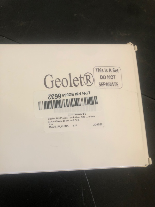 Photo 1 of Geolet 100 Pieces Tooth Gem Aftercare and FAQS Cards Teeth Gem Instructions Cards Wallet Sized Dental Gem Card 1.97 x 3.54 Inches Double-sided Tooth Gem Guide Cards, Black and Pink
