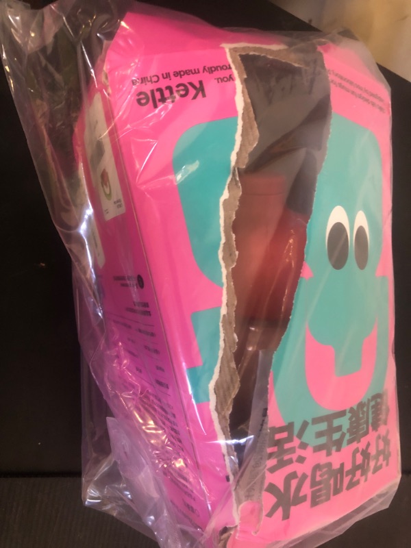 Photo 1 of CHAKO LAB Water Bottle with Straw and Carry Handle | Wide Mouth vacuum insulated stainless steel Bottles | Reusable, leak-proof and BPA-free | 33oz (Pink&Green)