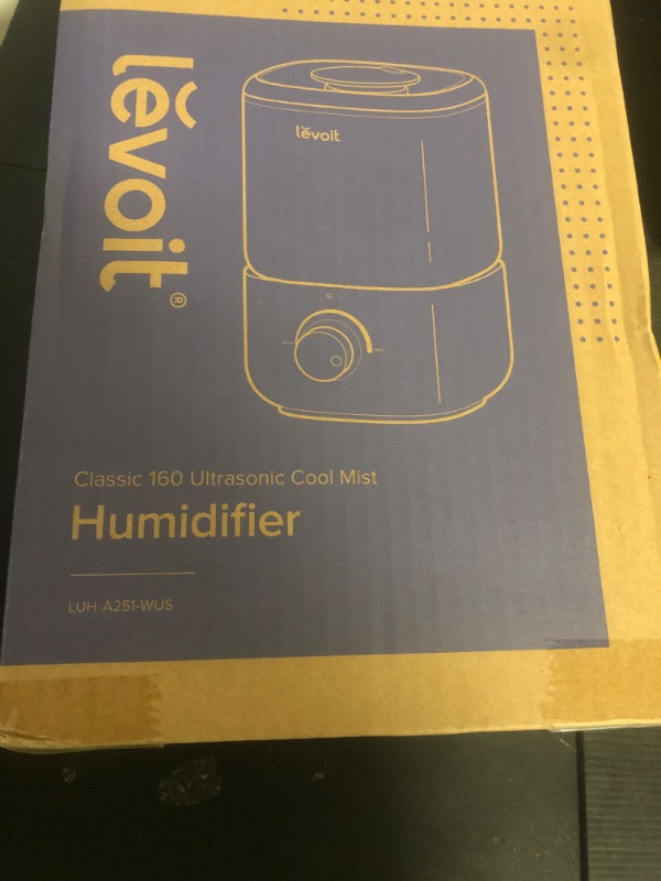Photo 1 of LEVOIT Top Fill Humidifiers for Bedroom, 2.5L Tank for Large Room, Easy to Fill & Clean, 28dB Quiet Cool Mist Air Humidifier for Home Baby Nursery & Plants, Auto Shut-off and BPA-Free for Safety, 25H