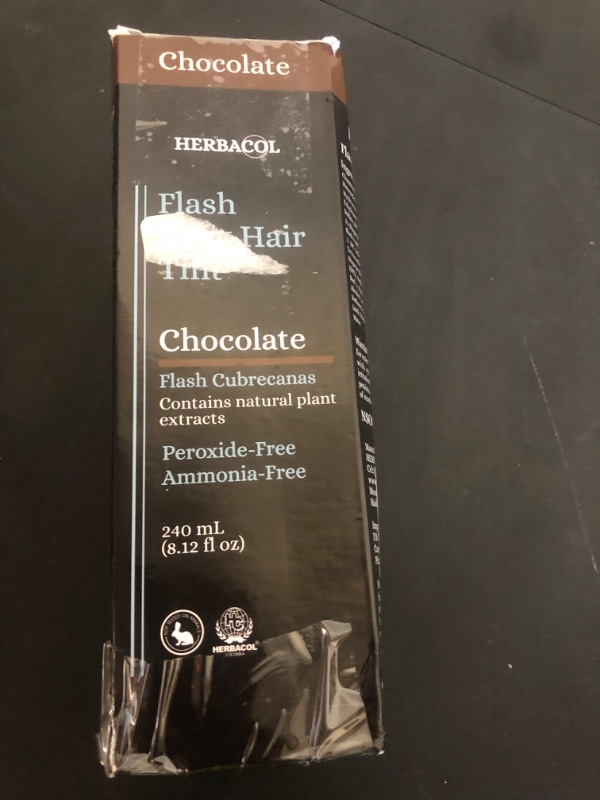 Photo 1 of Herbacol Natural Gray Hair Cover, Chocolate (Brown), Ammonia and Peroxide Free 8.1oz| Herbacol Flash Cubrecanas, Chocolate, Natural Sin Amoniaco ni Peroxidos 240ml